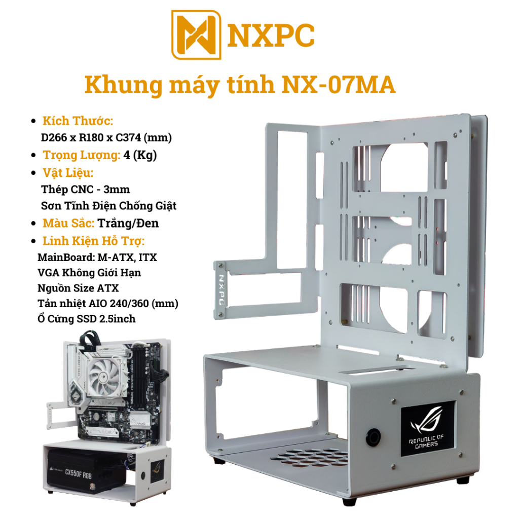 [NXPC] Case BenchTable NX-07MA - Case Máy Tính Mainboard mATX- Nguồn ATX - Vỏ Máy Tính BenchTable Op