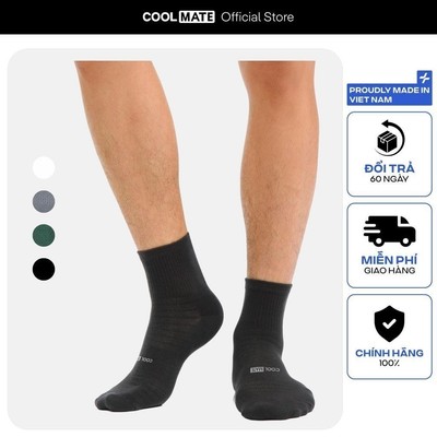 [MUA 2 GIẢM 5%]Tất cổ trung Cotton thoáng khí khử mùi mới giữ ấm tốt Coolmate
