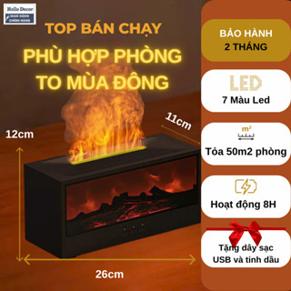  Máy khuyếch tán tinh dầu phòng 50m2 7 màu đèn led hoạt động 8h nguồn USB điều khiển từ xa HY05 