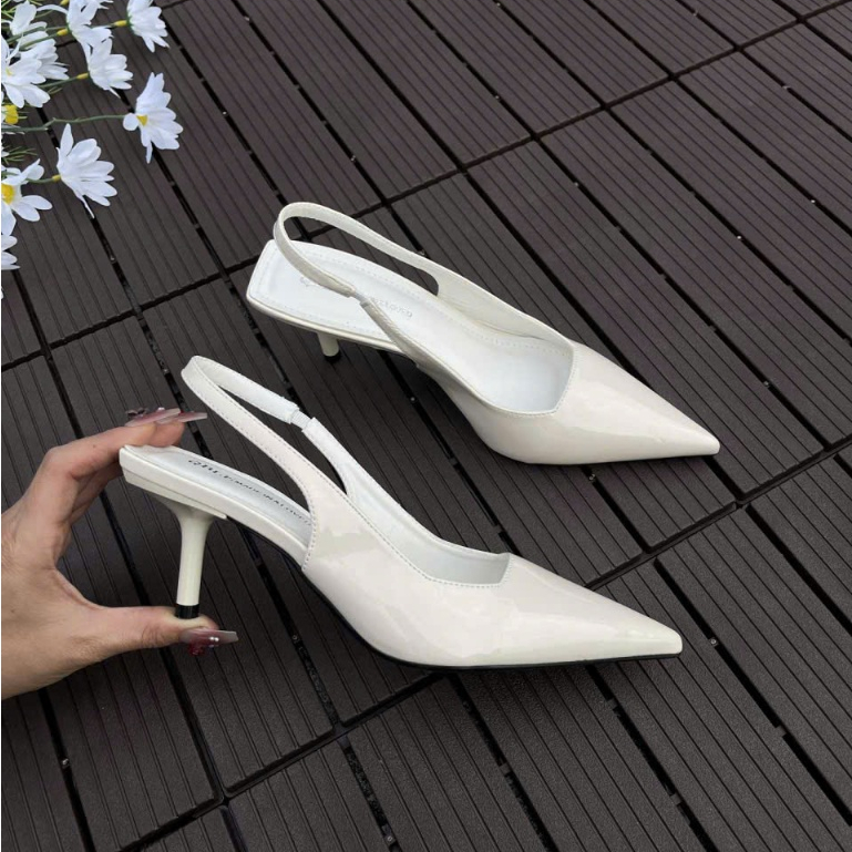 GIÀY CAO GÓT NỮ 6P 2025 THIẾT KẾ ĐƠN GIẢN SẮC NÉT, SANG TRỌNG CHẤT DA BÓNG MỀM CAO CẤP (CHÂN GẦY MỎNG LÙI 1 SIZE)