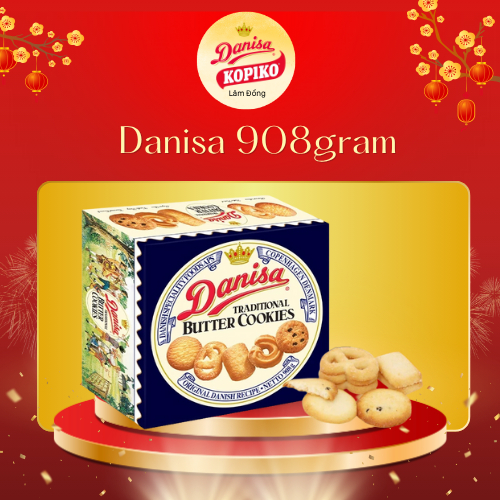 Bánh quy bơ Danisa 908g + Túi Giấy Danisa Date 11.2026