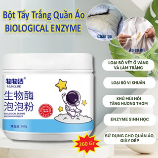 Bột Tẩy Trắng Quần Áo Enzyme Sinh Học LUJIE 260G Đánh Bay Vết Bẩn, Khử Vết Ố Vàng, Tẩy Trắng Quần Áo