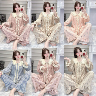   DEAL MỞ BÁN  Bộ Đồ Ngủ Nữ JUSOKA Pijama Chất Liệu Đũi Vân Mây Siêu Mềm Mịn Cao Cấp Thoải Mái DU20 