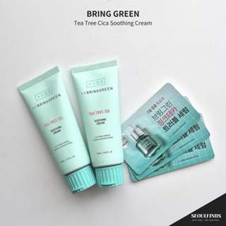   OLIVE YOUNG Kem dưỡng BRING GREEN Tea Tree Cica Soothing Cream 100ml 