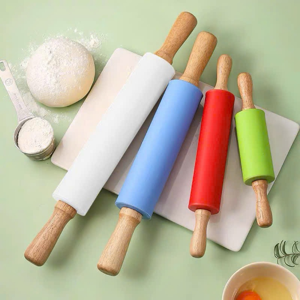 Cán bột Silicone có trục lăn nhiều cỡ