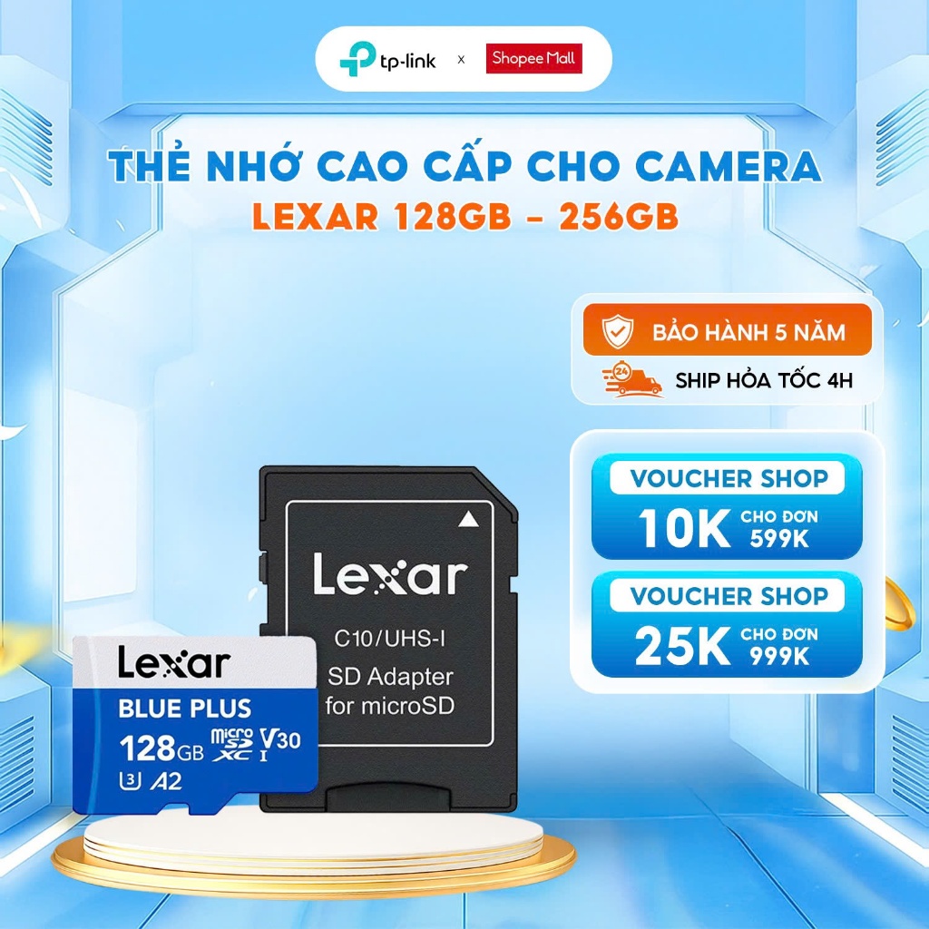 [CAO CẤP] Thẻ Nhớ Camera MicroSD Lexar 32GB/128GB/256GB Tốc Độ Cao Chuẩn Nén Dành Cho Camera / Máy Ảnh
