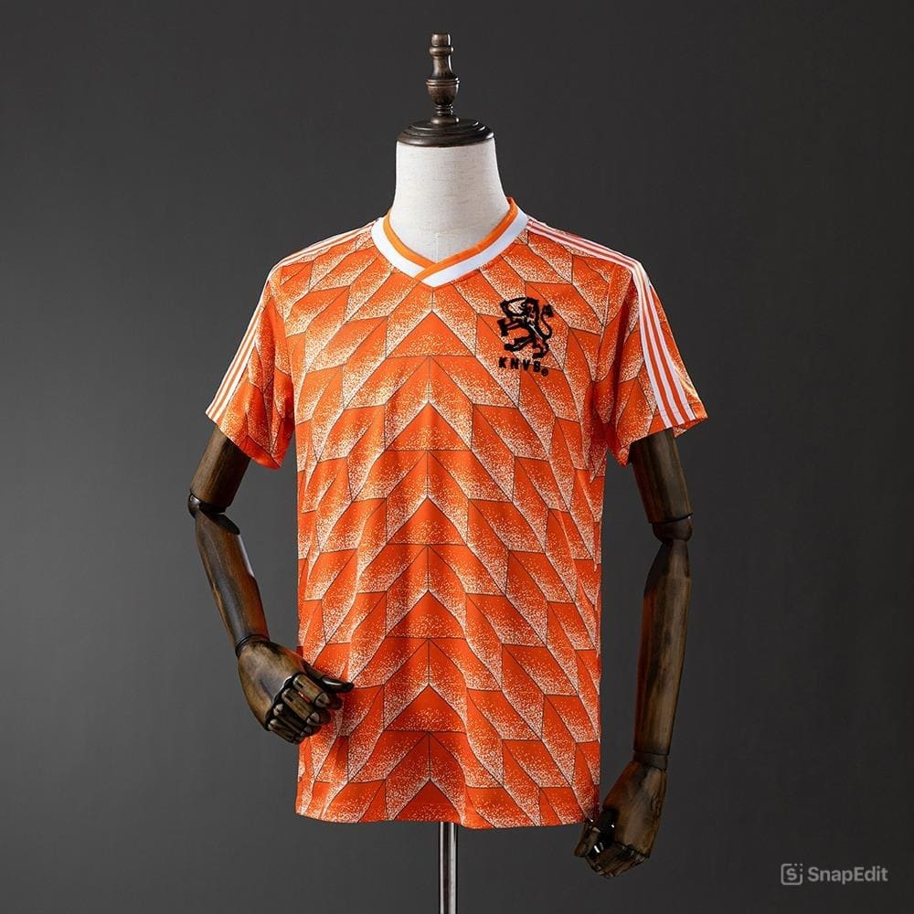 Áo Bóng Đá Retro Tuyển Hà Lan 1988 - Sân Nhà bản cao cấp vải Cotton Polyester