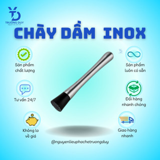  Chày Dầm Pha Chế Inox 21cm Dầm Chanh Trái Cây – Dành Cho Barista Bartender 