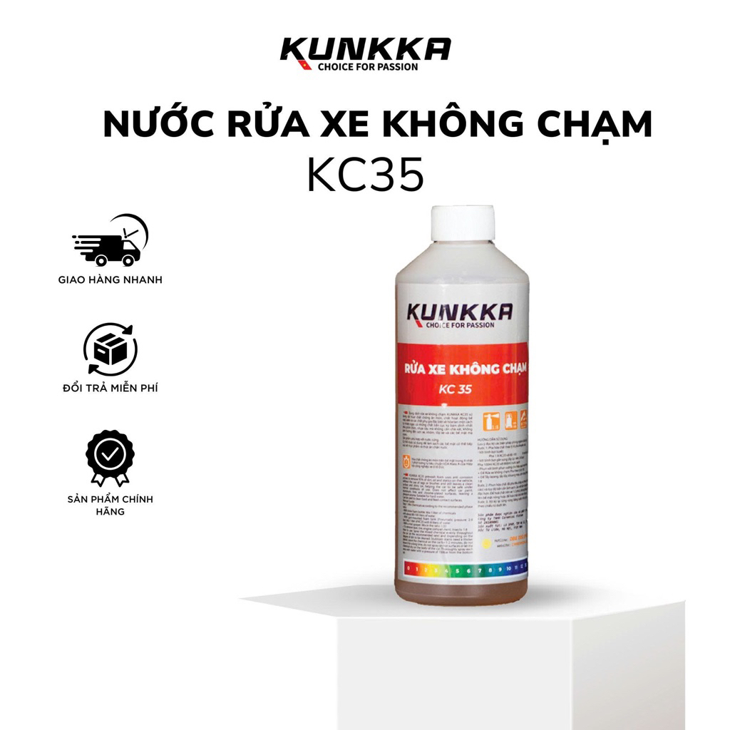 Nước rửa xe không chạm, dung dịch rửa xe ô tô, xe máy Kunkka - KC35 - 500ml