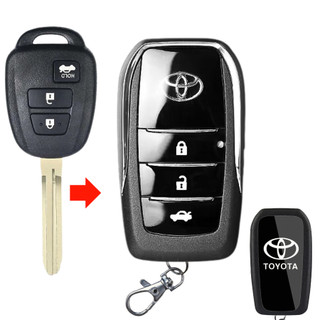  Vỏ chìa khoá TOYOTA 2 và 3 nút ĐỘ BẤM GẬP cho xe Vios Innova Fortuner Yaris Corolla Altis Camry đời 2015 V703 