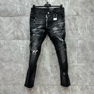  Quần Jeans Bò Nam B2 269 Biker Đen Đậm Rách Xước Nổi Bật Mix Khoá Lệch Chất Lượng Fom Dáng Bó Sát Ôm Gọn 