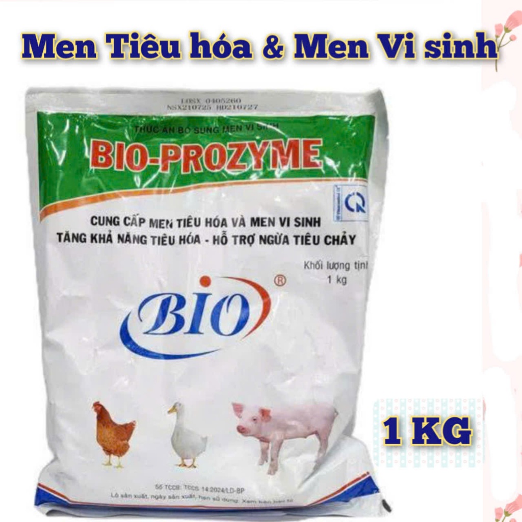 🐷🐔 BIO – PROZYME (1KG)  Men Tiêu Hóa & Men Vi Sinh Cho Heo & Gia Cầm 🦠 Hỗ Trợ Tiêu Hóa, Ngăn Ngừa Tiêu Chảy