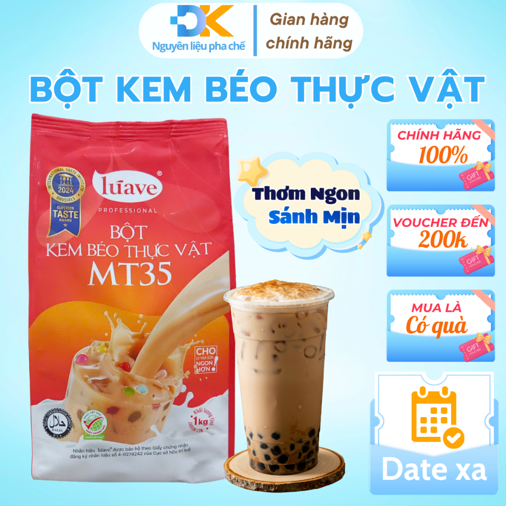 Bột kem béo thực vật MT35 Lúave bột pha trà sữa thơm béo