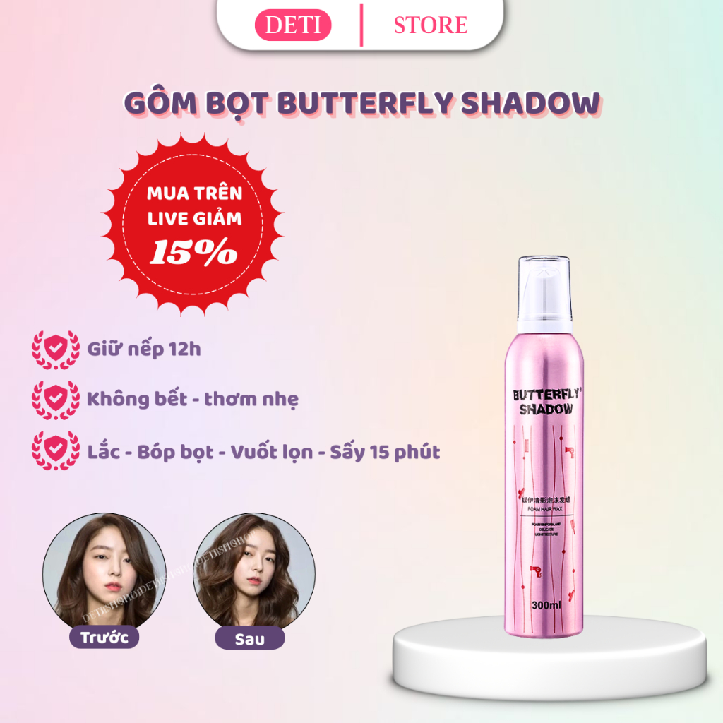  Gôm Xịt Tóc Keo Xịt Tóc Giữ Nếp Tóc Gôm Mềm Tạo Kiểu Uốn Xoăn Tự Nhiên Bồng Bềnh DETI SHOP 