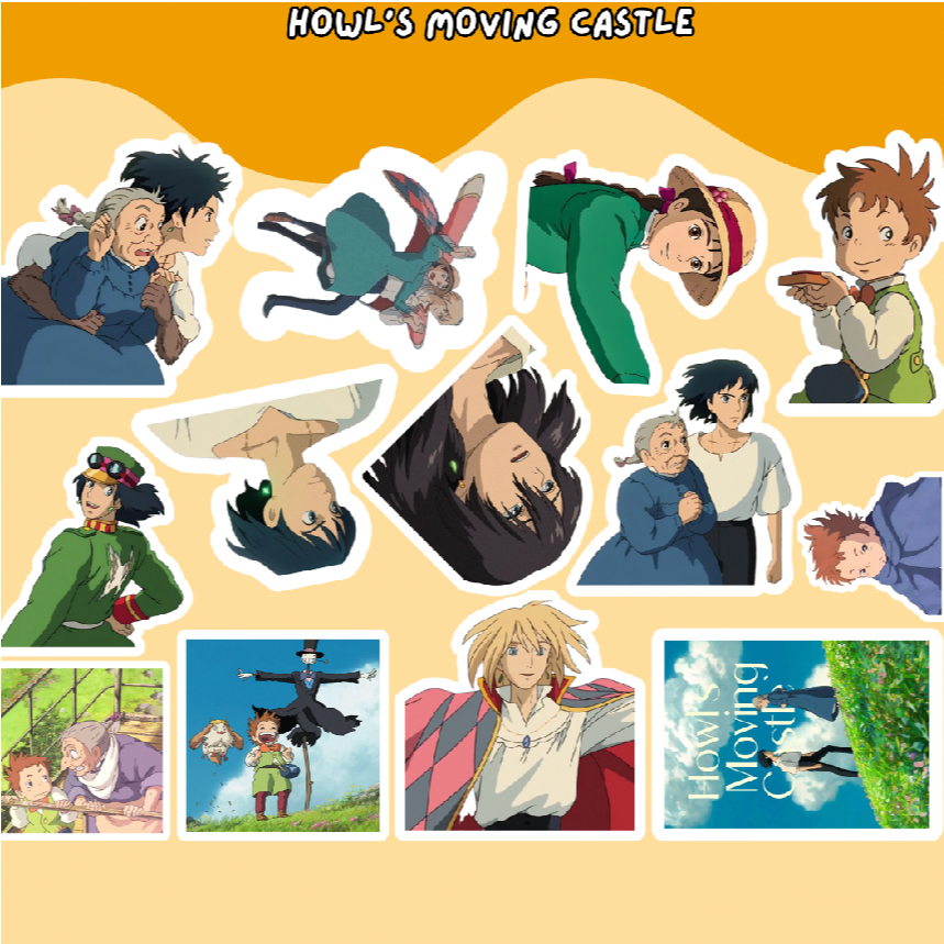 Set 50 cái sticker Howl's Moving Castle
