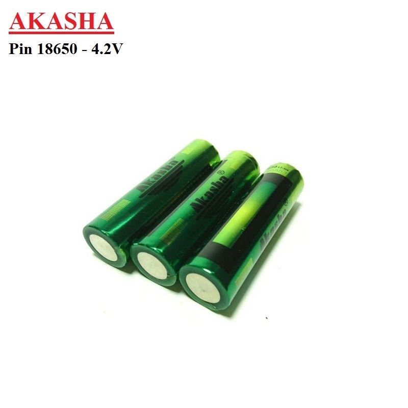 Pin Sạc 18650 AKASHA 3.7V - 4.2V Li-ion Dùng Cho Đèn Pin, Đài, Quạt Cầm Tay,.. Giá 1 Viên
