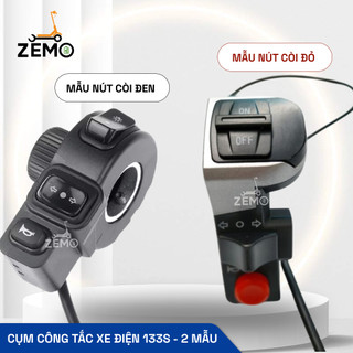  Cụm công tắc xe điện 133 chống nước đầy đủ chức năng đèn còi xinhan 
