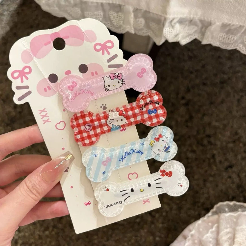 Set Kẹp Tóc Hình Khúc Xương Hello Kitty