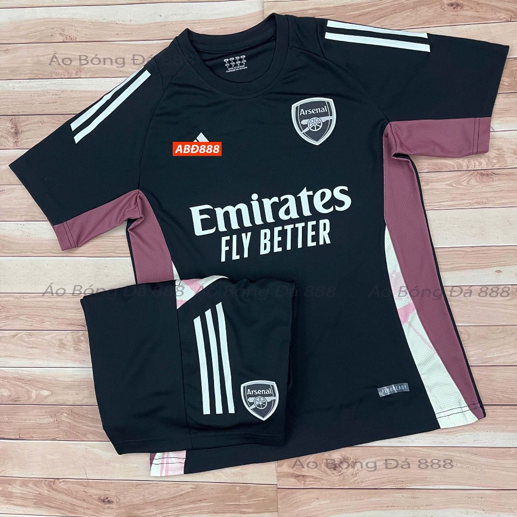 Áo Bóng Đá CLB Arsenal Training 2025, Size VN, Quần Có Túi - Vải Polyester Gai Thái Cao Cấp