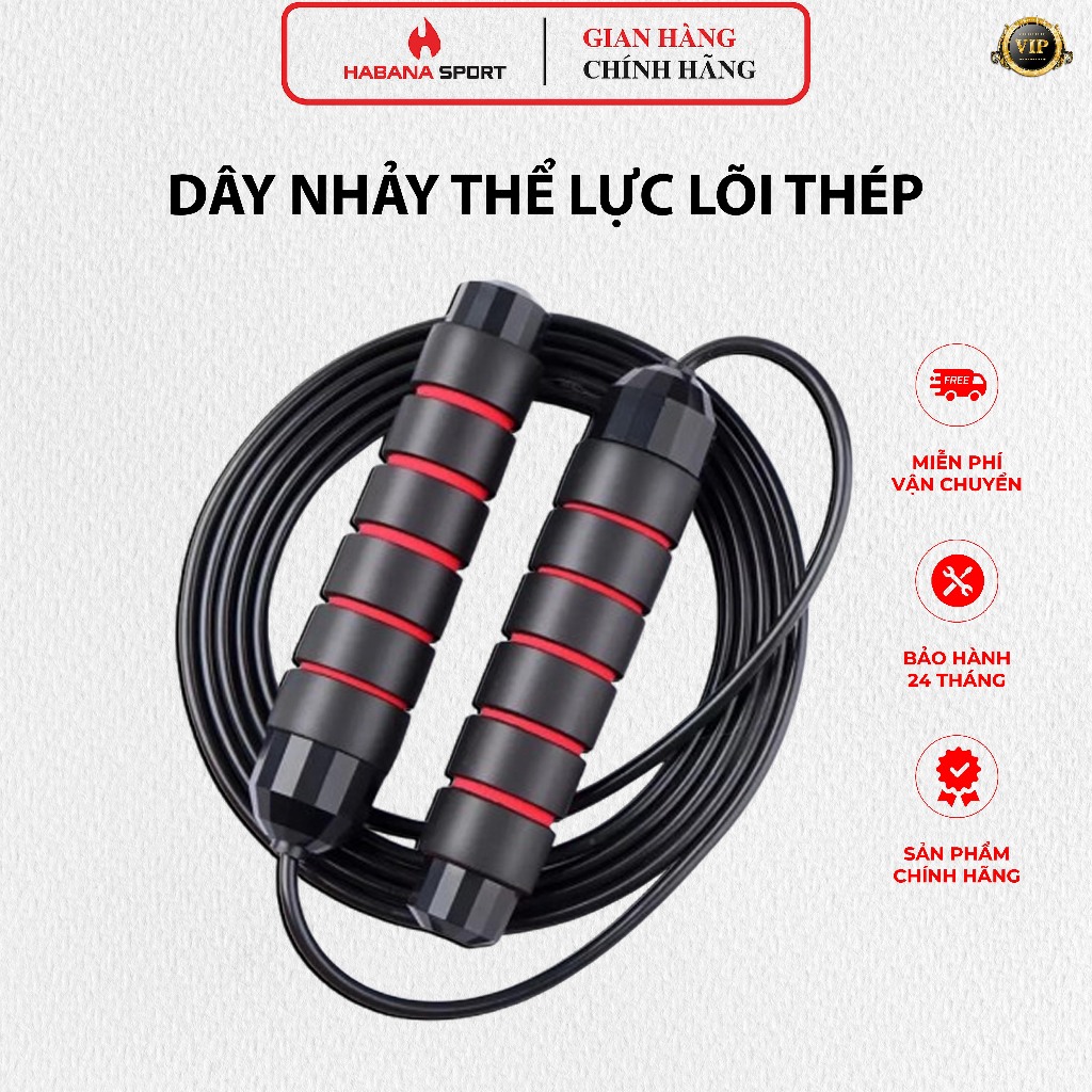 Dây Nhảy Tập Gym Lõi Thép – Giảm Cân, Giảm Mỡ, Rèn Sức Bền Hiệu Quả – Habana Sport