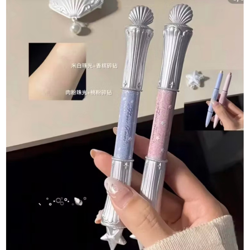 Bút nhũ 2 đầu kẻ bọng mắt Flowers Knows BST Shell