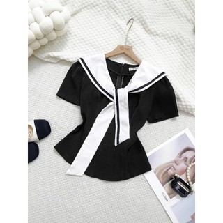 Áo Bigsize Nữ Tú Mỡ Áo Bigsize Thiết Kế Thủy Thủ Đi Chơi Đi Tiệc Đủ Size 45-80kg AK0350