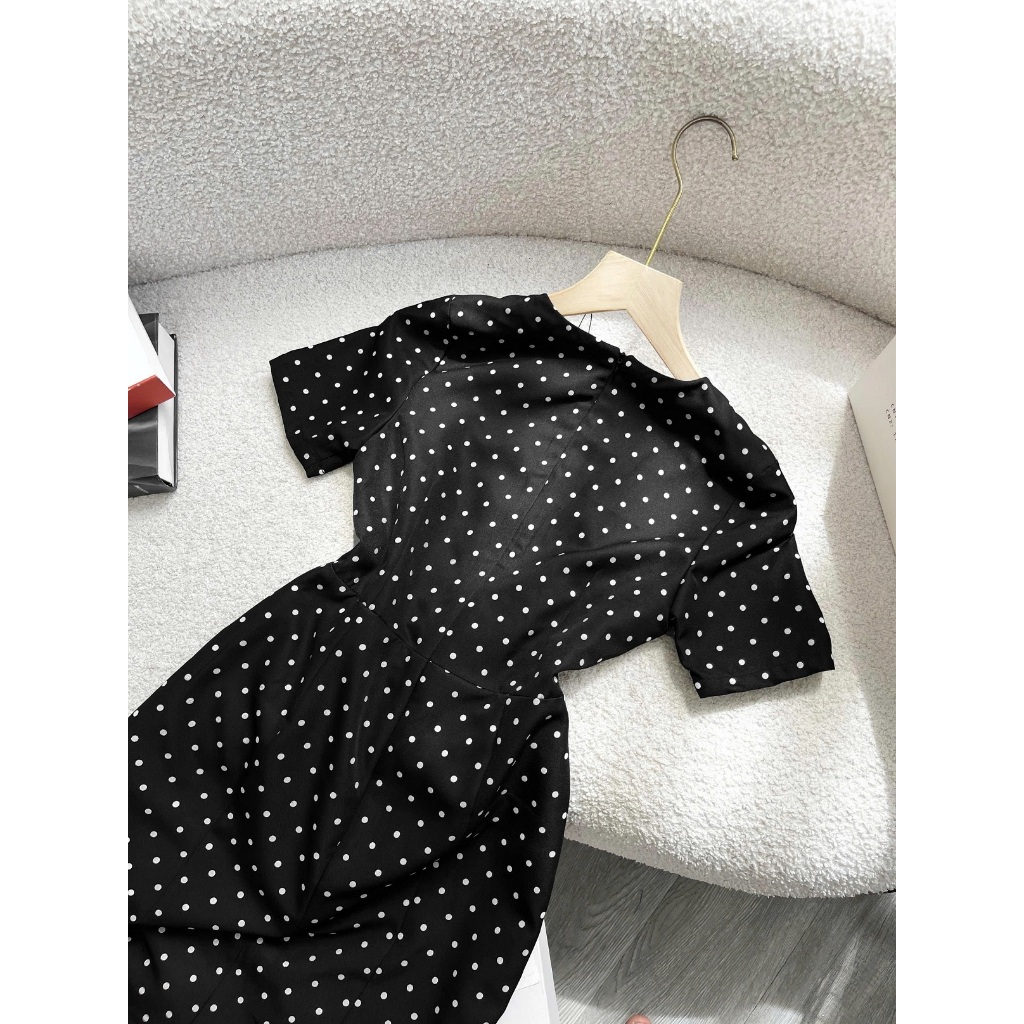 Đầm Bigsize Tú Mỡ Đầm Bigsize Nữ Thiết Kế Trẻ Trung Đầm Chấm Bi Đuôi Cá Đi Làm Dạo Phố Đủ Size 45-80kg DA0410 | BigBuy360 - bigbuy360.vn