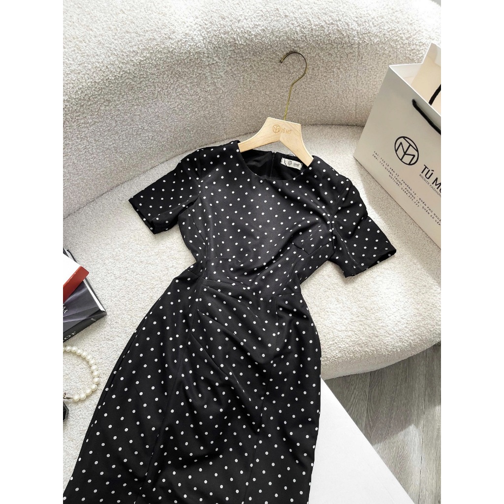 Đầm Bigsize Tú Mỡ Đầm Bigsize Nữ Thiết Kế Trẻ Trung Đầm Chấm Bi Đuôi Cá Đi Làm Dạo Phố Đủ Size 45-80kg DA0410 | BigBuy360 - bigbuy360.vn