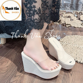 Dép xuồng quai trong viền trơn cao 12phân nhẹ (D0389)