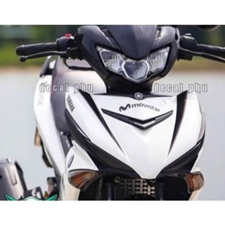 Tem exciter 150 trắng đen movi