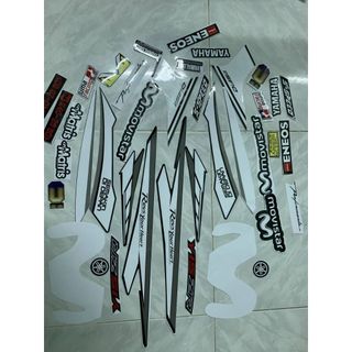 Tem exciter 150 movi trắng dán xe full đen