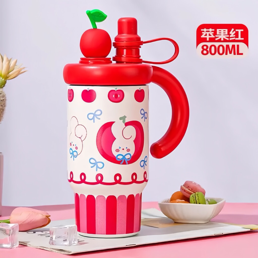 Ly giữ nhiệt cao cấp hoạ tiết dễ thương 800ml