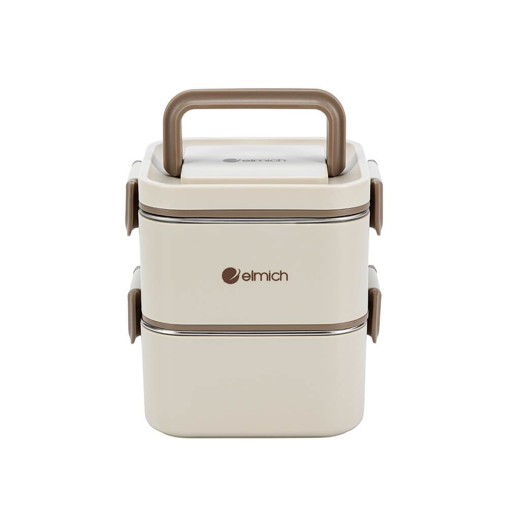 Hộp cơm 2 tầng inox 304 Elmich EL8381 (1,3L) – Hàng chính hãng Elmich – Bảo hành chính hãng 24 tháng