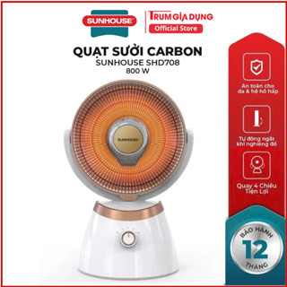  Quạt sưởi CARBON SUNHOUSE SHD7008 công suất 800w không gây khô da an toàn trong phòng ngủ 
