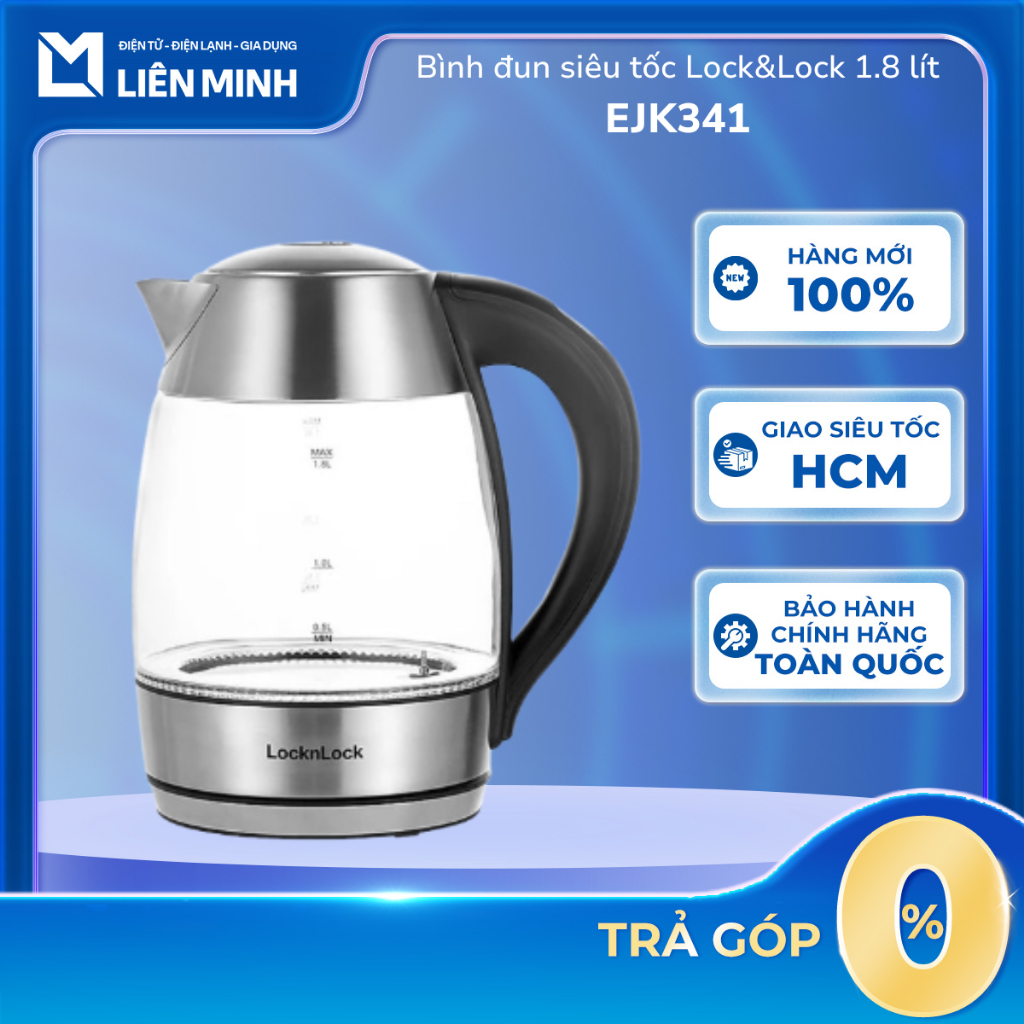 EJK341 - Bình Đun Siêu Tốc Lock&Lock 1.8 Lít EJK341 - Bảo Hành Chính Hãng