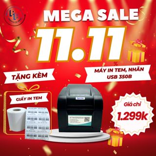  Máy in đơn hàng vận đơn tem nhãn khổ A7 2 tem Xprinter 350B máy in đơn TMĐT khổ A7 2 tem 35x22 hàng chính hãng 