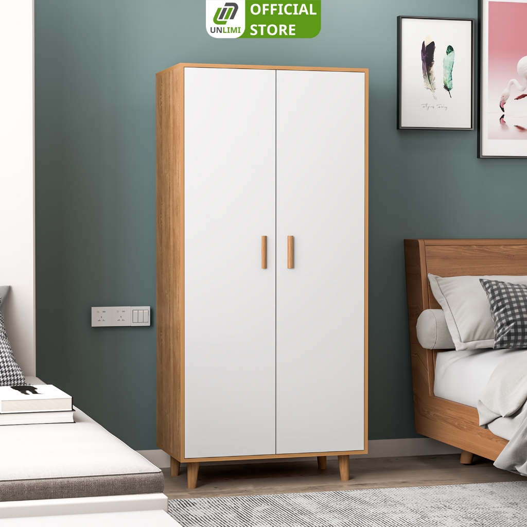 Tủ quần áo gỗ phong cách Nordic chất liệu gỗ MDF chống ẩm cao cấp thương hiệu Unlimi - GP129
