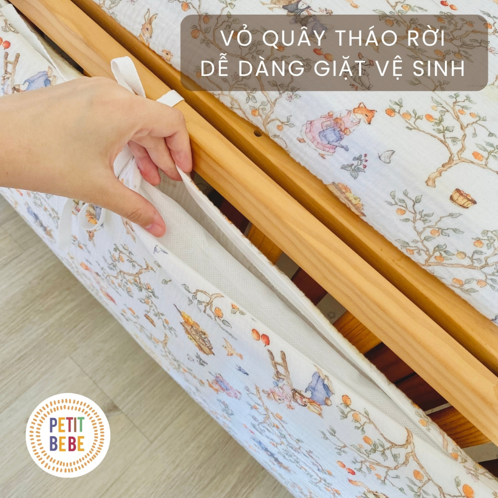 Ruột quây cũi Petit Bebe nhiều kích thước