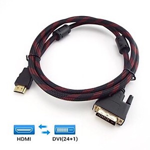 Dây cáp HDMI sang DVI, DVI sang HDMI dài 1.5m bọc lưới , dây hdmi to dvi