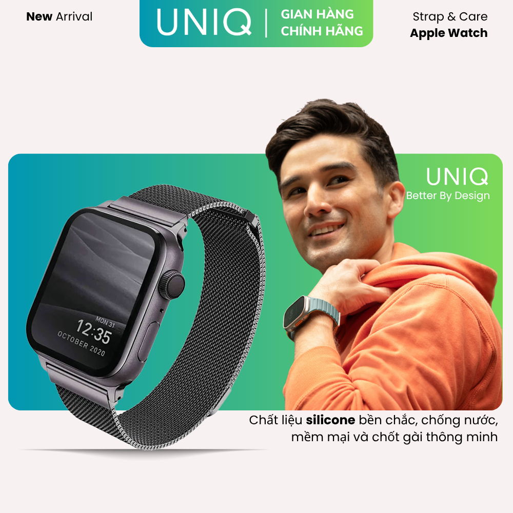 Dây Đeo UNIQ DANTE MESH STEEL STRAP dành cho Apple Watch (38/40/41mm)