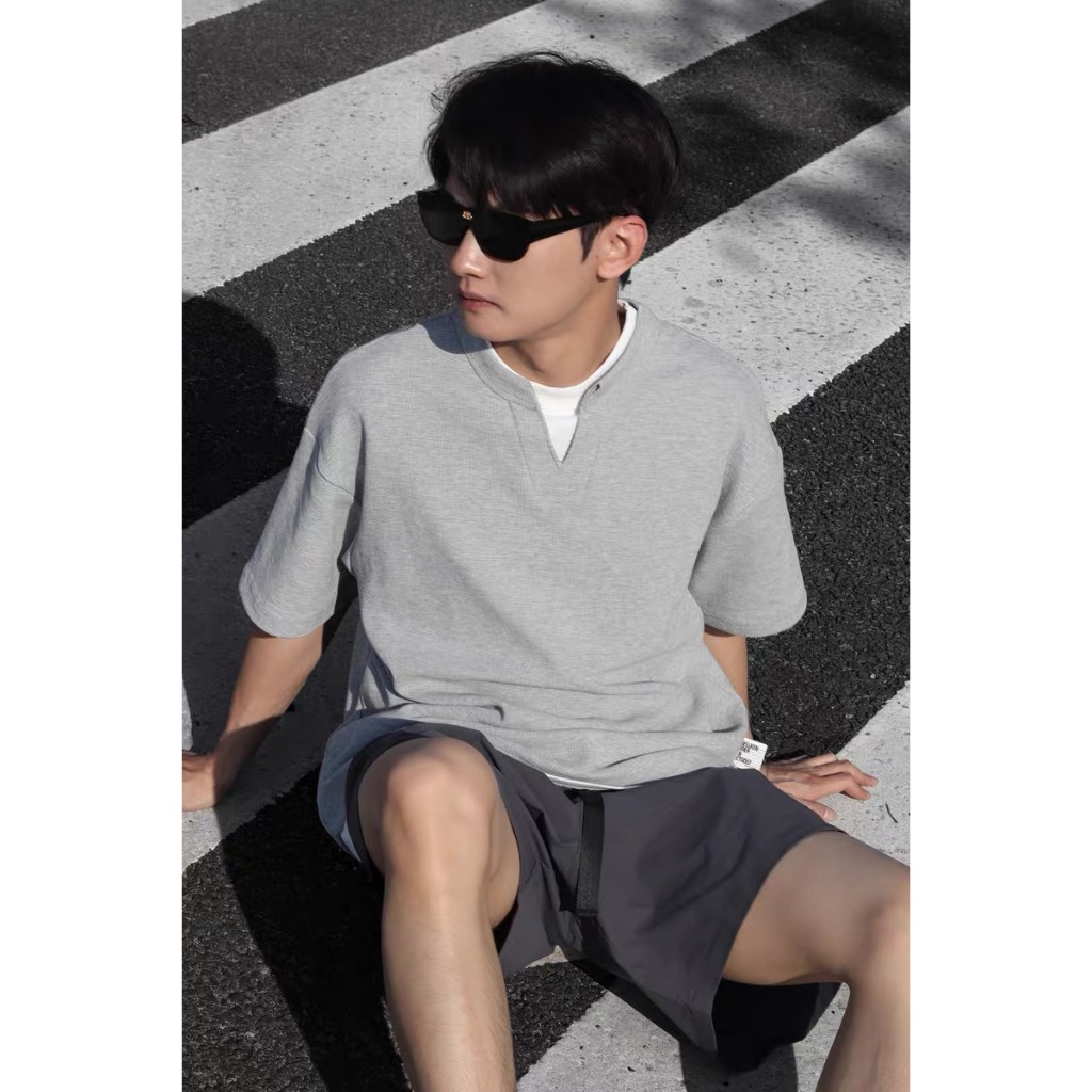 Áo Sơ Mi Tay Lỡ mùa hè mặc ở nhà phối Layer