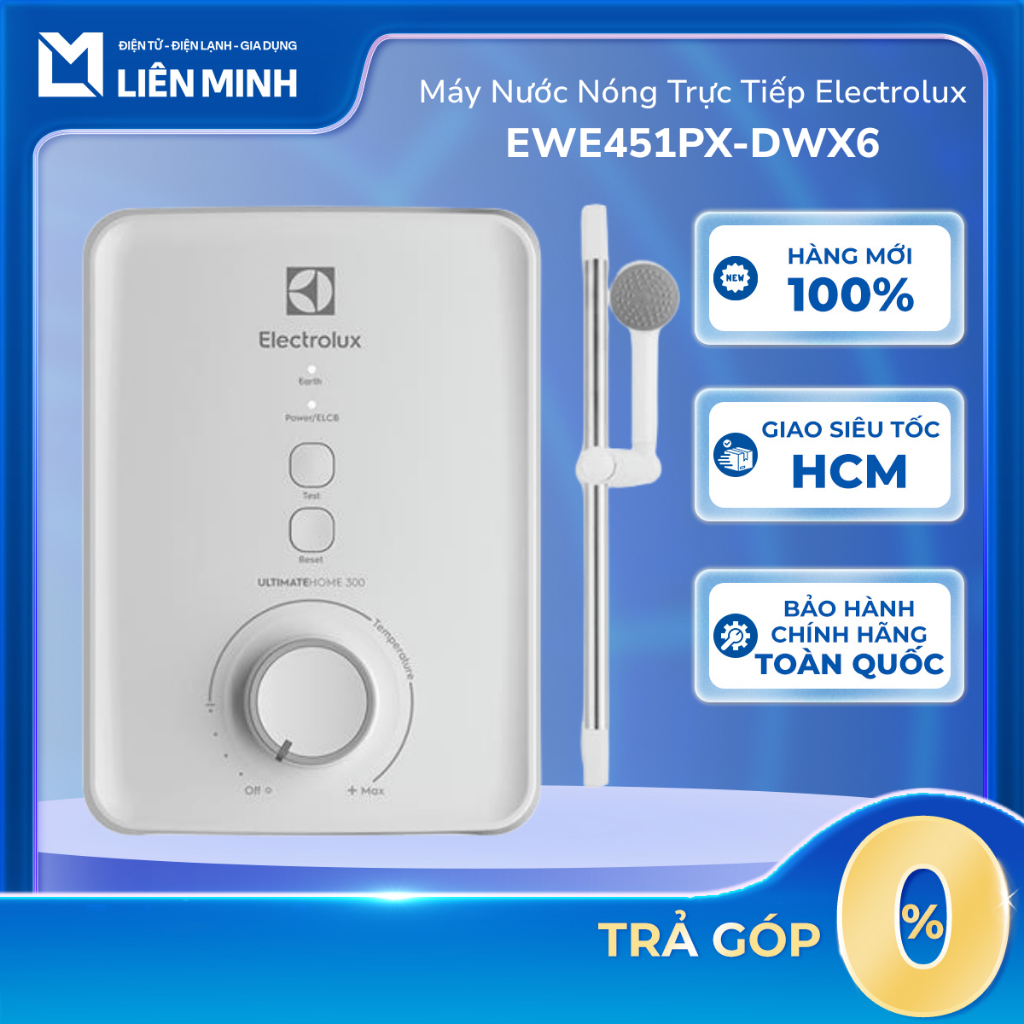 Máy Nước Nóng Trực Tiếp Electrolux 4500W EWE451PX-DWX6 [Giao Toàn Quốc]