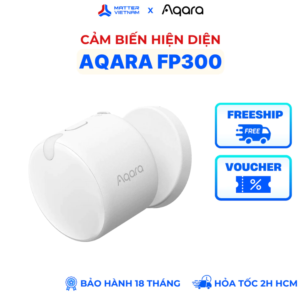 Aqara FP300 - Cảm biến hiện diện thông minh hoạt động với pin CR2450, Zigbee Bluetooth Thread (Matte