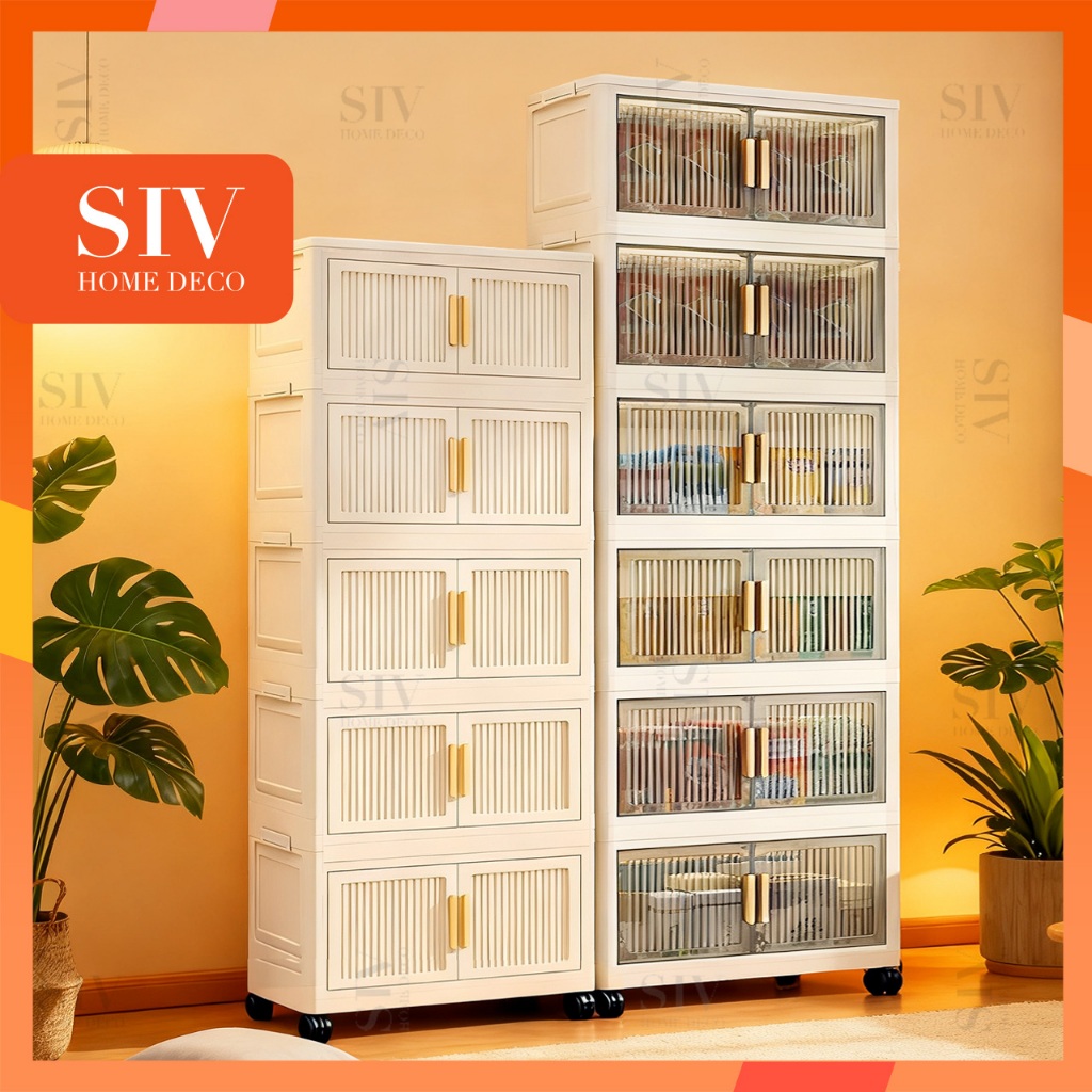 SIV 50-90CM Tủ lưu trữ có thể gập lại Tủ nhựa gấp Lắp đặt nhanh chóng | BigBuy360 - bigbuy360.vn