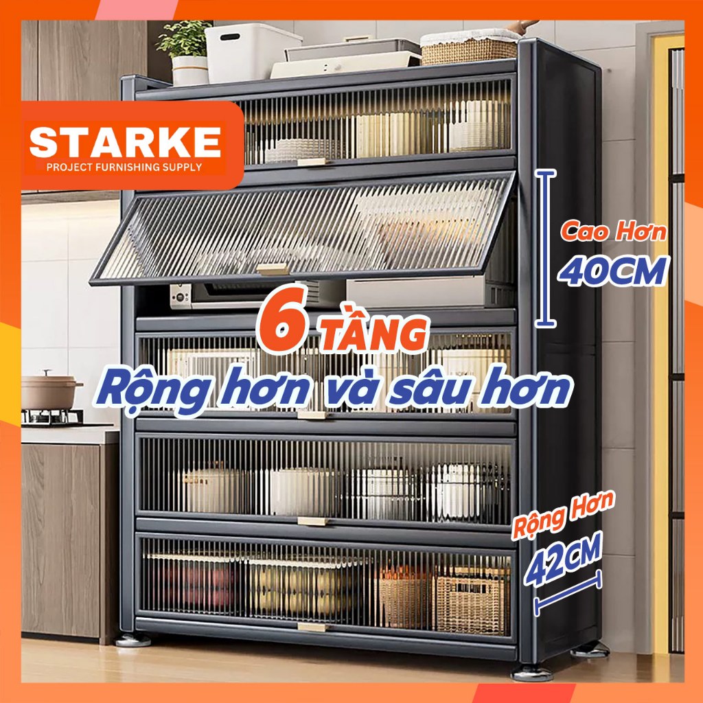STARKE Kệ Nhà Bếp Đa Năng 4/5/6 tầng, phòng khách phòng tắm ban công