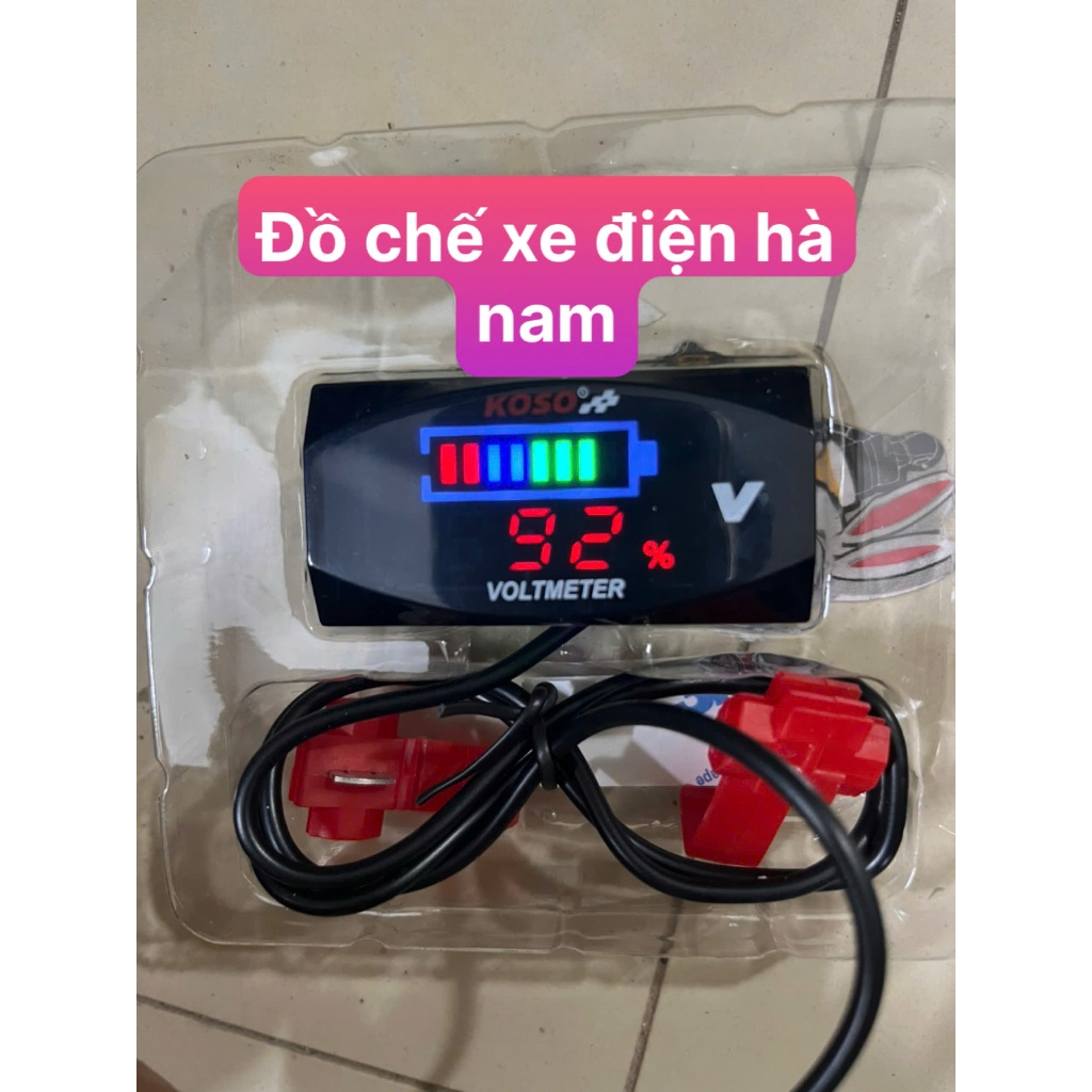 Đồng hồ báo vol Koso v2 có vạch 7-100v