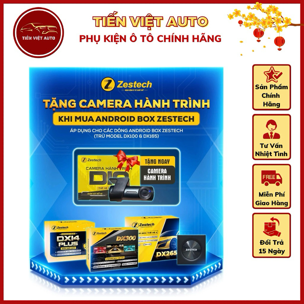 Android box Zestech DX265 thế hệ 2 cho ô tô, phiên bản mới nhất 2025(Tặng Sim 4G + Vietmap S2)