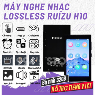  Máy Nghe Nhạc RUIZU H10 Bản 2026 Bluetooth 5.2 Bộ nhớ 32Gb  - Màn hình lớn có cảm ứng - Loa ngoài xem phim 