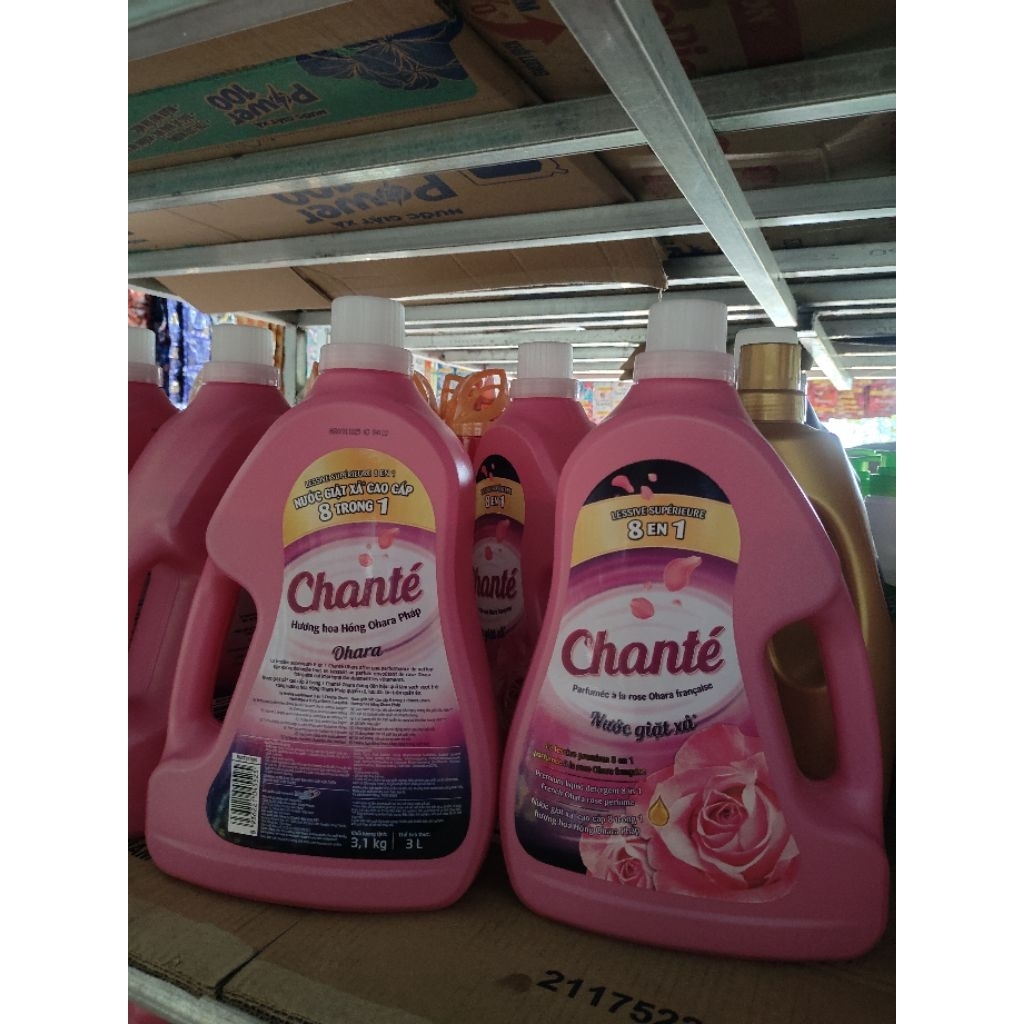 Combo 2 can nước giặt xả Chante Hương hoa hồng Ohara Pháp (Can 3,1Kg)