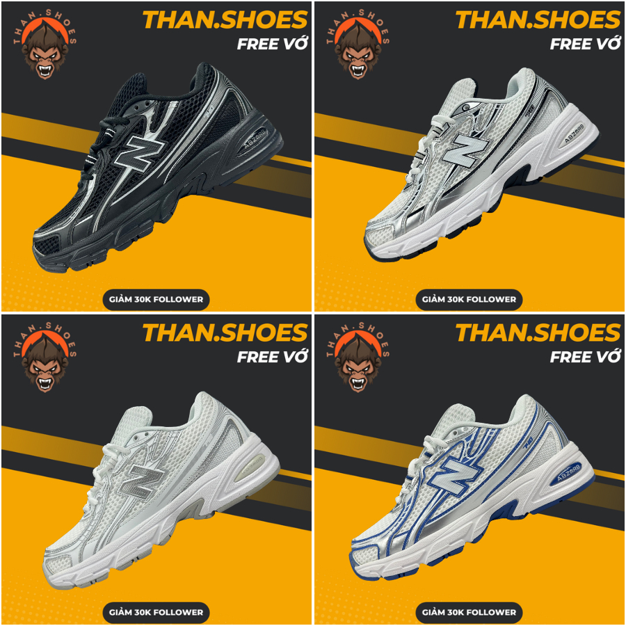Giày Sneaker NB 740 Tổng Hợp Màu - Thanshoes99
